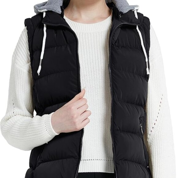 NWOT ZShow Women's Outerwear Vest Hooded Puffer Vest Padded Winter Vest Jacket - Picture 2 of 12